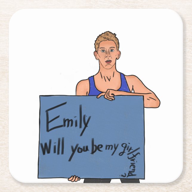 The Next Step, Eldon holding sign coaster (Front)