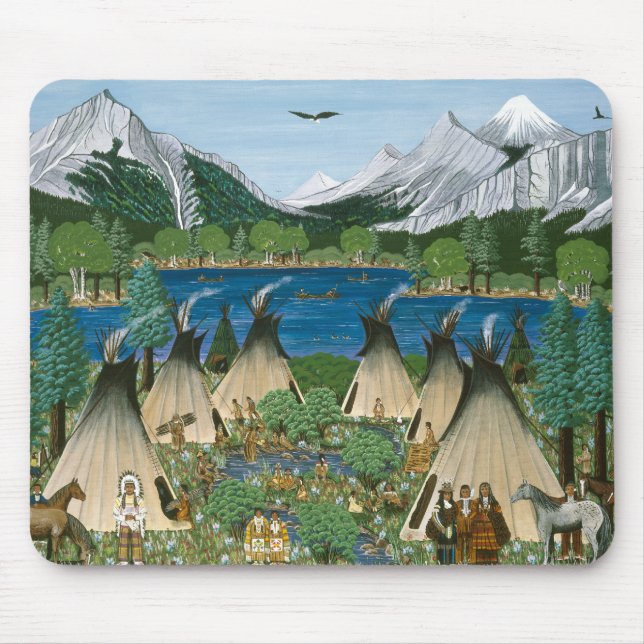 The Nez Perce ~ Wallowa Lake Mouse Pad (Front)