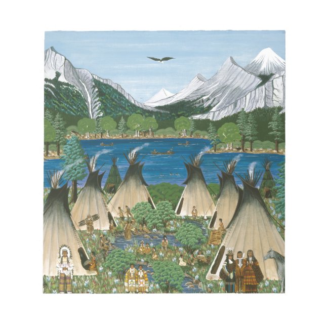 The Nez Perce ~ Wallowa Lake Notepad (Front)