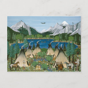 The Nez Perce ~ Wallowa Lake Postcard