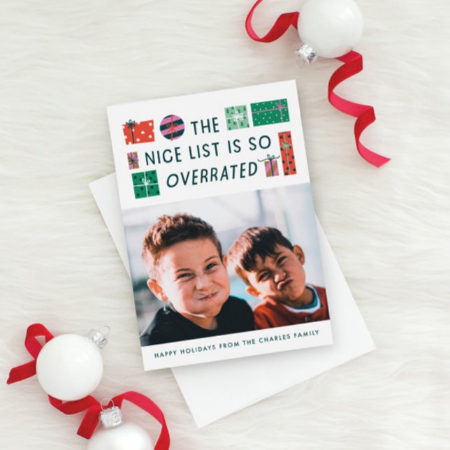 The Nice List Christmas Photo Card (Creator Uploaded)
