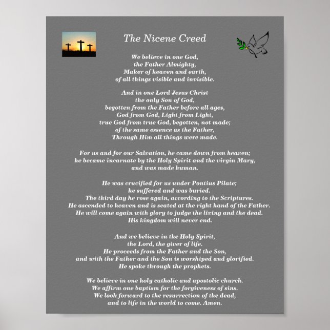 The Nicene Creed Poster (Front)