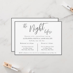 The Night Before Chic Rehearsal Dinner Invitation