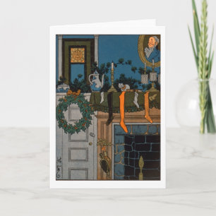 The Night Before Christmas by Denlow, 1903 (colour Holiday Card