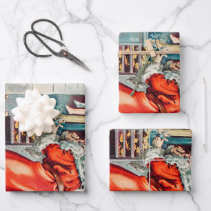The Night Before Christmas Jigsaw Wrapping Paper Sheet