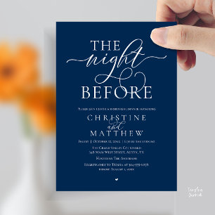 The Night Before, Classy Wedding Rehearsal Dinner Invitation
