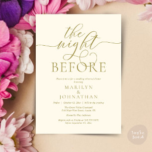The Night Before, Classy Wedding Rehearsal Dinner Invitation