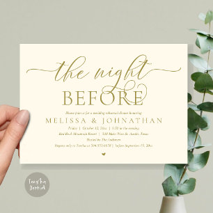 The Night Before, Classy Wedding Rehearsal Dinner Invitation