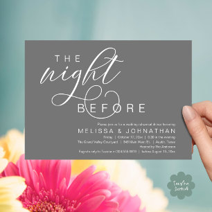 The Night Before, Classy Wedding Rehearsal Dinner Invitation