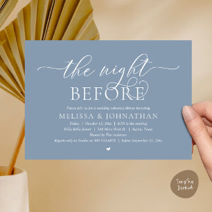 The Night Before, Classy Wedding Rehearsal Dinner Invitation