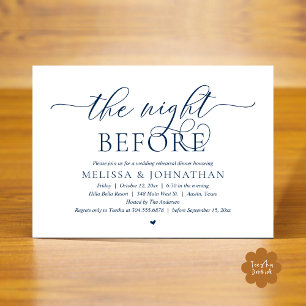 The Night Before, Classy Wedding Rehearsal Dinner Invitation