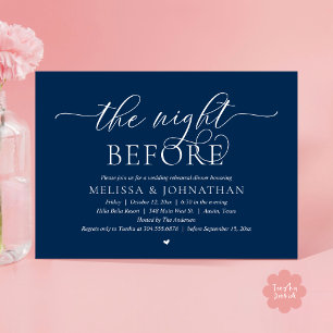 The Night Before, Classy Wedding Rehearsal Dinner Invitation