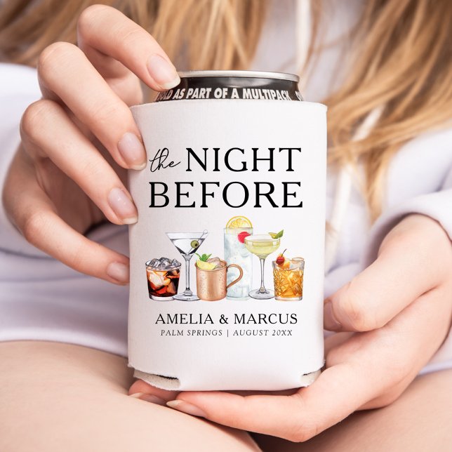 The Night Before Couple's Rehearsal Dinner Can Cooler (Creator Uploaded)