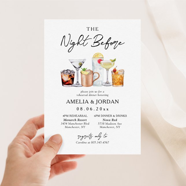 The Night Before Dinner Rehearsal & Drinks Invitat Invitation (Creator Uploaded)