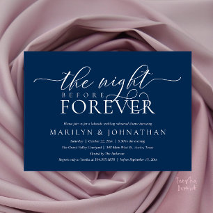 The Night Before Forever, Classy Rehearsal Dinner Invitation
