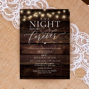 The Night Before Forever Romantic Rehearsal Dinner Invitation