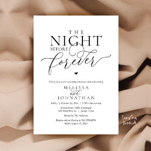 The Night Before Forever Romantic Rehearsal Dinner Invitation