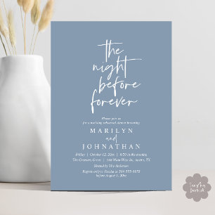 The Night Before Forever, Wedding Rehearsal Dinner Invitation