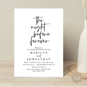 The Night Before Forever, Wedding Rehearsal Dinner Invitation