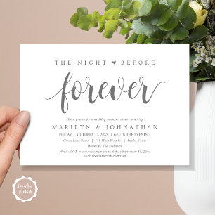 The Night Before Forever, Wedding Rehearsal Dinner Invitation