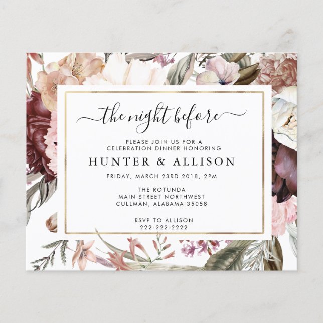 The Night Before | Invitation (Front)