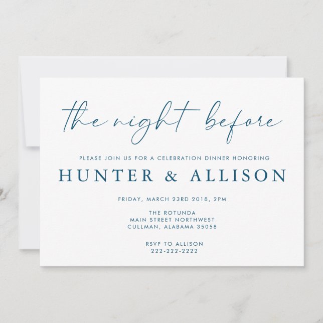 The Night Before | Invitation (Front)