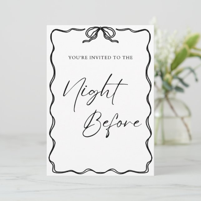 The Night Before Invitation  (Standing Front)