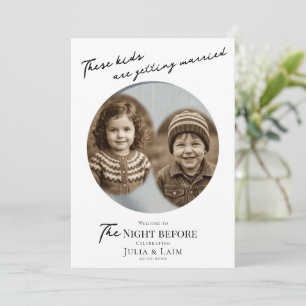 The Night Before Invite, Rehearsal Dinner Wedding Invitation