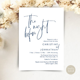 The Night Before, Modern Casual Rehearsal Dinner Invitation