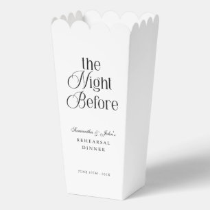 The Night Before Modern Elegant Rehearsal Dinner Favor Box