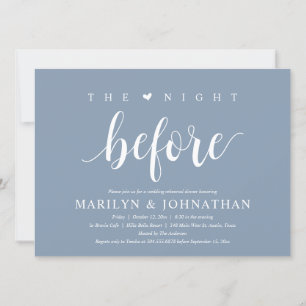 The Night Before, Modern Wedding Rehearsal Dinner Invitation