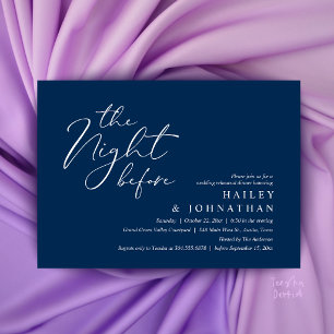 The Night Before, Modern Wedding Rehearsal Dinner Invitation