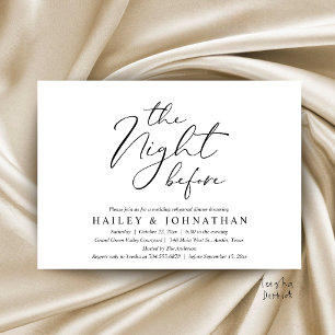 The Night Before, Modern Wedding Rehearsal Dinner Invitation