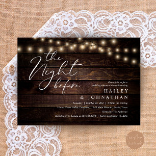 The Night Before, Modern Wedding Rehearsal Dinner Invitation