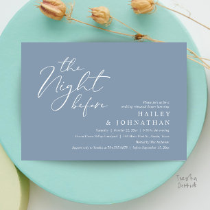 The Night Before, Modern Wedding Rehearsal Dinner Invitation
