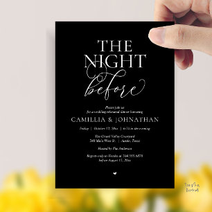 “The Night Before” Modern Wedding Rehearsal Dinner Invitation