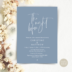 The Night Before, Modern Wedding Rehearsal Dinner Invitation