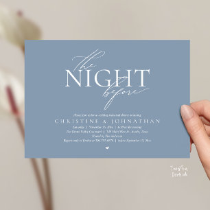 The Night Before, Modern Wedding Rehearsal Dinner Invitation
