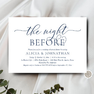 The Night Before, Modern Wedding Rehearsal Dinner Invitation