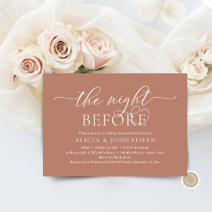 The Night Before, Modern Wedding Rehearsal Dinner Invitation