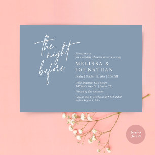 The Night Before, Modern Wedding Rehearsal Dinner Invitation