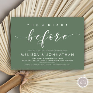 The Night Before, Modern Wedding Rehearsal Dinner Invitation