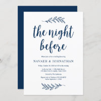 The night before, Navy Blue, Wed Rehearsal Dinner