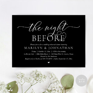 The Night Before, Perfect Wedding Rehearsal Dinner Invitation