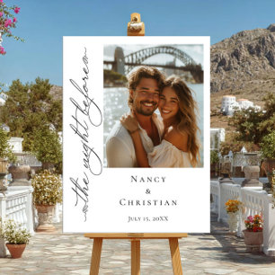 The night before photo welcome sign