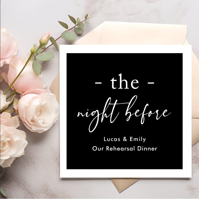 The Night Before Rehearsal Dinner Custom Napkin (Creator Uploaded)
