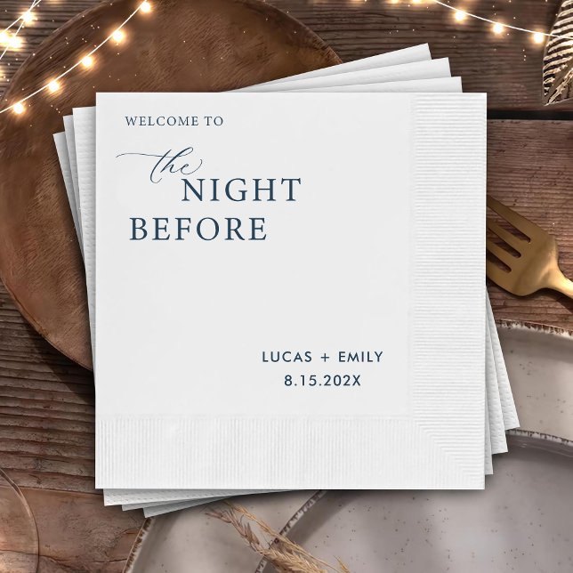 The Night Before Rehearsal Dinner Custom Napkin (Creator Uploaded)