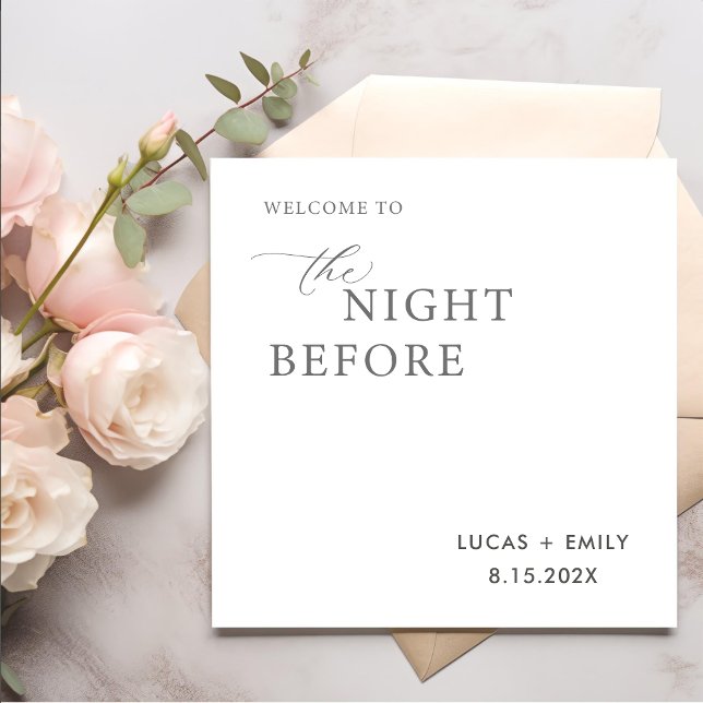 The Night Before Rehearsal Dinner Custom Napkin (Creator Uploaded)