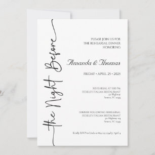 The Night Before Rehearsal Dinner Foam Boards Invitation