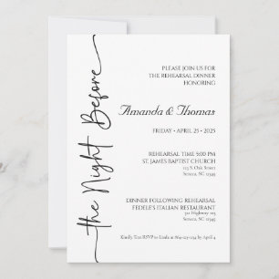 The Night Before Rehearsal Dinner Invitation